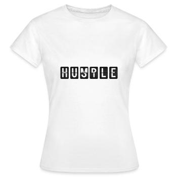Hustle & Humble - T-shirt Femme - blanc - Devant - AI Model Female 172 dark (172cm)