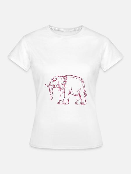 Elefant - Frauen T-Shirt - Weiß