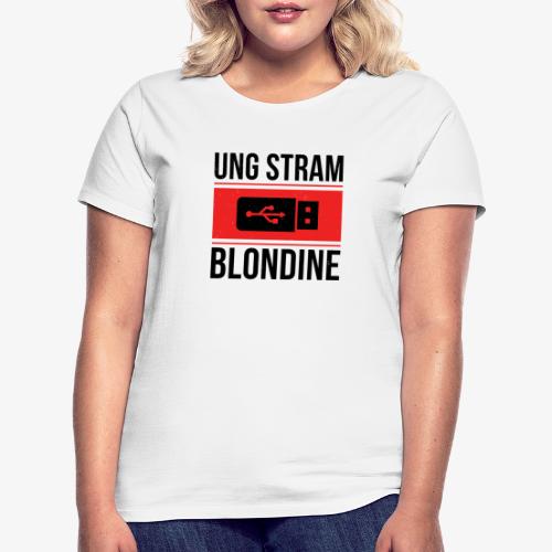 Ung Stram Blondine - Sort - Dame-T-shirt