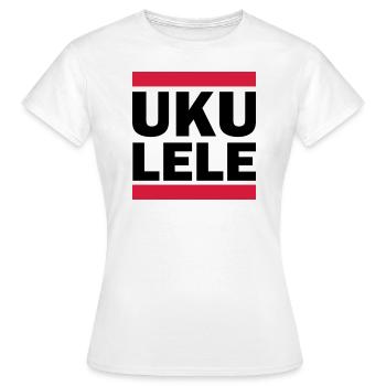 UKULELE - T-shirt Femme - blanc - Devant - AI Model Female 172 dark (172cm)