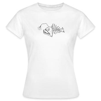 Bulbe de poisson en haute mer - T-shirt Femme - blanc - Devant - AI Model Female 172 dark (172cm)