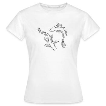 Ying Yang Fish - Women's T-Shirt - white - Front - AI Model Female 172 dark (172cm)