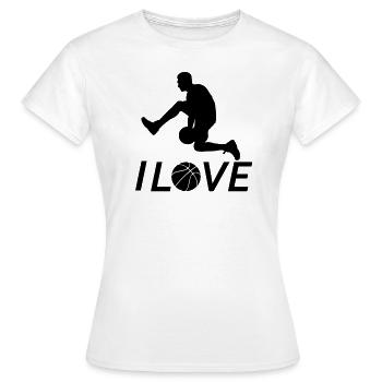 i love - Women's T-Shirt - white - Front - AI Model Female 172 dark (172cm)