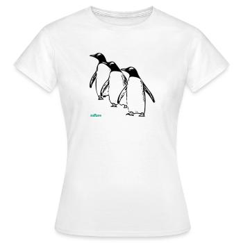 manchot - T-shirt Femme - blanc - Devant - AI Model Female 172 dark (172cm)