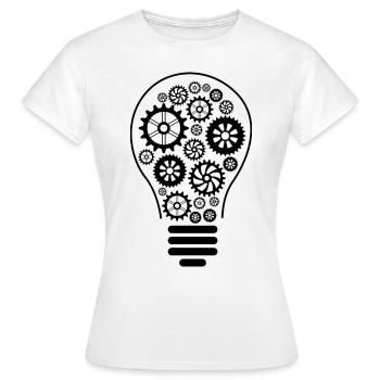 Bulb - Light Bulb - Lamp - Electricity - Women's T-Shirt - white - Front - AI Model Female 172 dark (172cm)