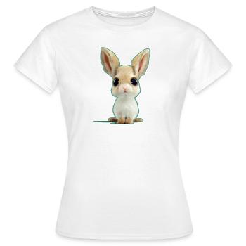 extrem süßer Hase - Frauen T-Shirt - Weiß - Vorne - AI Model Female 172 dark (172cm)