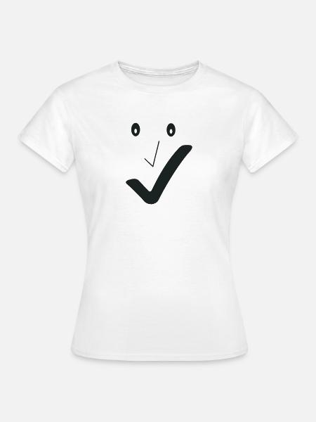 Feines Lächeln - Feines Gesicht 02. - Frauen T-Shirt - Weiß