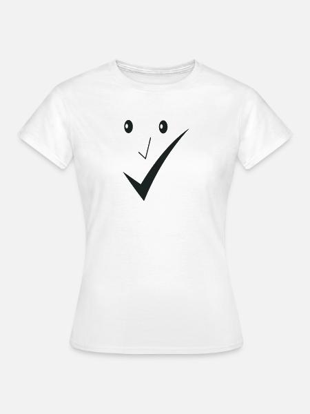 Feines Lächeln - Feines Gesicht D01. - Frauen T-Shirt - Weiß