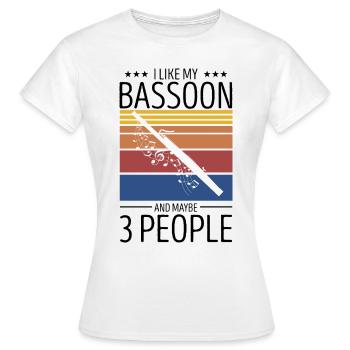 Bassoonist design for woodwind orchestra - Women's T-Shirt - white - Front - AI Model Female 172 dark (172cm)