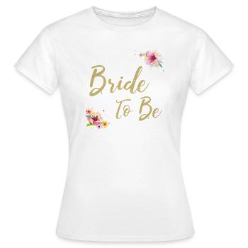 Mariée à être mariée chemise - T-shirt Femme - blanc - Devant - AI Model Female 172 dark (172cm)