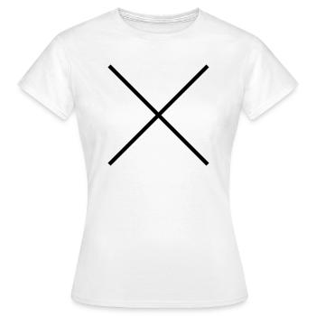 Cross - Women's T-Shirt - white - Front - AI Model Female 172 dark (172cm)