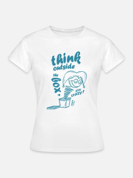 Think outside the box - Frauen T-Shirt - Weiß