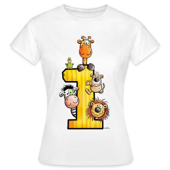 Erster Geburtstag - Frauen T-Shirt - Weiß - Vorne - AI Model Female 172 dark (172cm)