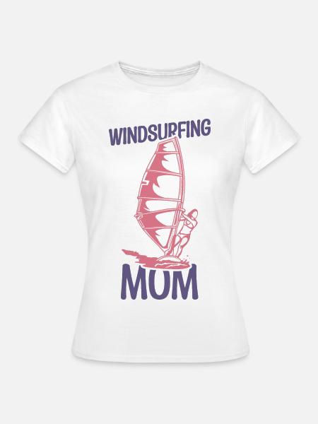 Windsurfing Mutter - Frauen T-Shirt - Weiß