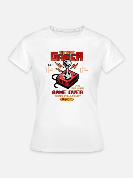 Vintage Gamer seit 1972 Lustige Geburtstagsspiele - Frauen T-Shirt - Weiß