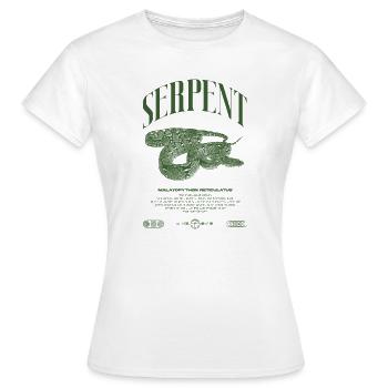 Gardien de reptiles python réticulé Streetwear - T-shirt Femme - blanc - Devant - AI Model Female 172 dark (172cm)