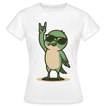 Rockin’ Kolibriküken - Frauen T-Shirt - Weiß - Vorne - AI Model Female 172 dark (172cm)