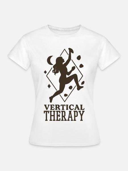 Vertical Therapy: Bouldern & Klettern Boho Design - Frauen T-Shirt - Weiß