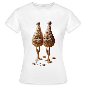 Amics joyeux de Crumble - T-shirt Femme - blanc - Devant - AI Model Female 172 dark (172cm)