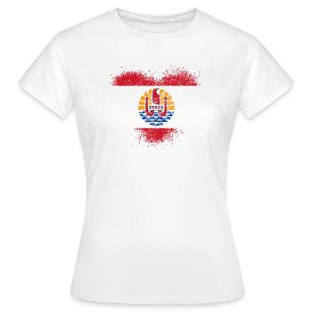 Polynésie française - T-shirt Femme - blanc - Devant - AI Model Female 172 dark (172cm)