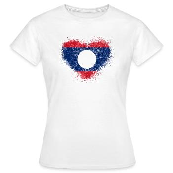 Laos - T-shirt Femme - blanc - Devant - AI Model Female 172 dark (172cm)