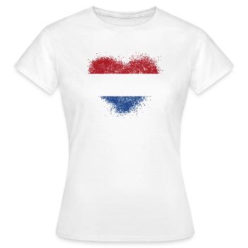 Pays-Bas - T-shirt Femme - blanc - Devant - AI Model Female 172 dark (172cm)