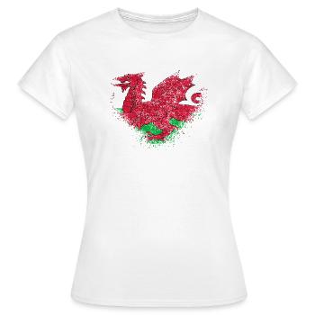 Wales - Frauen T-Shirt - Weiß - Vorne - AI Model Female 172 dark (172cm)