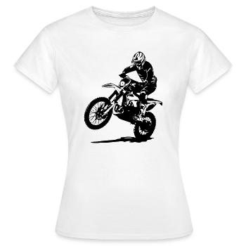 Enduro - offroad - motorcycle terrain sport - Women's T-Shirt - white - Front - AI Model Female 172 dark (172cm)