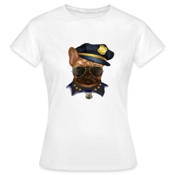 bouledogue français - T-shirt Femme - blanc - Devant - AI Model Female 172 dark (172cm)