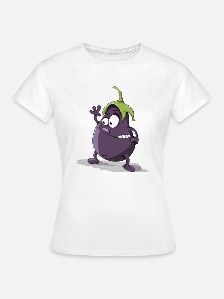 Aubergine - Frauen T-Shirt - Weiß