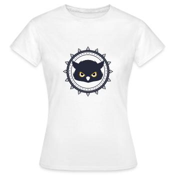 Hibou peep écoute cadeau prédateur animal - T-shirt Femme - blanc - Devant - AI Model Female 172 dark (172cm)