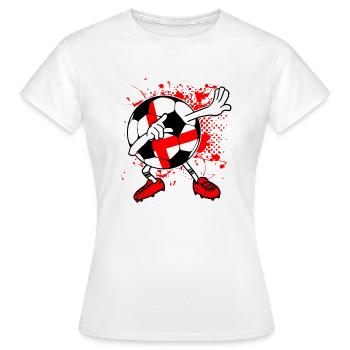 ENGLAND Fußball Nationalmannschaft WM - Frauen T-Shirt - Weiß - Vorne - AI Model Female 172 dark (172cm)