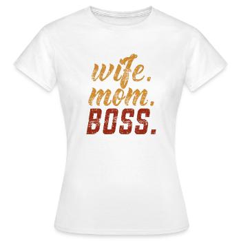 Femme Mom Boss Lady - T-shirt Femme - blanc - Devant - AI Model Female 172 dark (172cm)