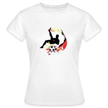 Fußball WM - Frauen T-Shirt - Weiß - Vorne - AI Model Female 172 dark (172cm)