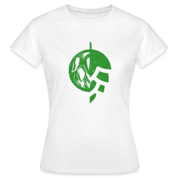 Houblon Logo - Hopfendolde, fleur de la plante du houblon - T-shirt Femme - blanc - Devant - AI Model Female 172 dark (172cm)