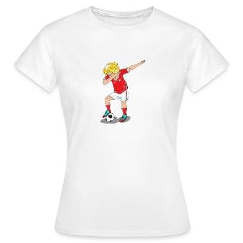 Suisse Football joueurs Dab Coupe du monde - T-shirt Femme - blanc - Devant - AI Model Female 172 dark (172cm)