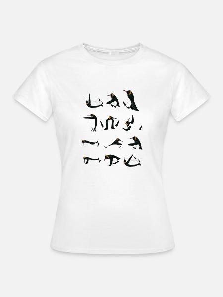 Penguins doing Yoga - Frauen T-Shirt - Weiß
