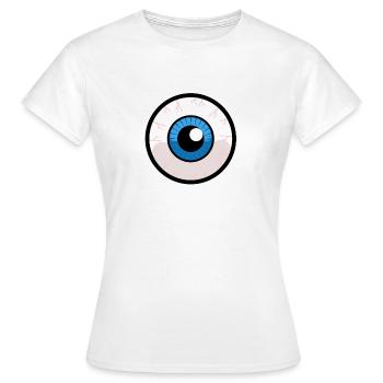 Human eyeball design graphics - Women's T-Shirt - white - Front - AI Model Female 172 dark (172cm)