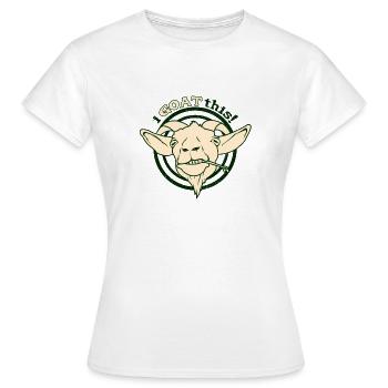 Lustiges Spiel auf Wort-Ziegen-Tier - Frauen T-Shirt - Weiß - Vorne - AI Model Female 172 dark (172cm)