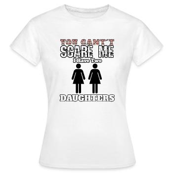 Fille de filles effrayée - T-shirt Femme - blanc - Devant - AI Model Female 172 dark (172cm)