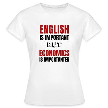 Economie Economie Bourse Marché Idée Cadeau - T-shirt Femme - blanc - Devant - AI Model Female 172 dark (172cm)