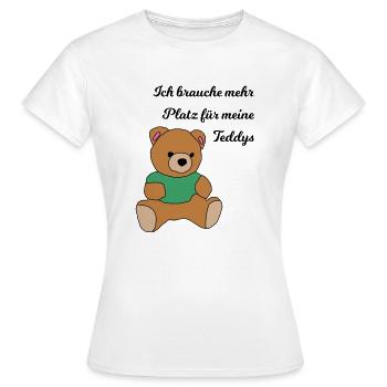 Ours en peluche - T-shirt Femme - blanc - Devant - AI Model Female 172 dark (172cm)