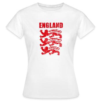 Angleterre Fans Soccer Jersey anglais Fanshirt - T-shirt Femme - blanc - Devant - AI Model Female 172 dark (172cm)