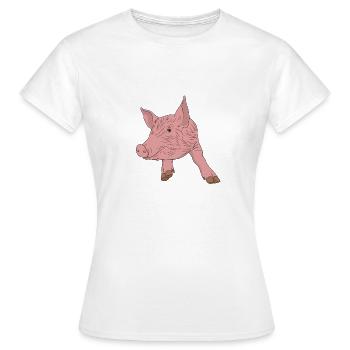 porc - T-shirt Femme - blanc - Devant - AI Model Female 172 dark (172cm)