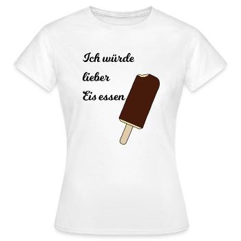 Eis - Frauen T-Shirt - Weiß - Vorne - AI Model Female 172 dark (172cm)