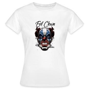 Clown maléfique - Clown maléfique - T-shirt Femme - blanc - Devant - AI Model Female 172 dark (172cm)