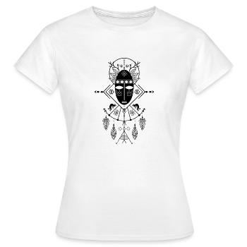 Schamane (heller Hintergrund) - Frauen T-Shirt - Weiß - Vorne - AI Model Female 172 dark (172cm)