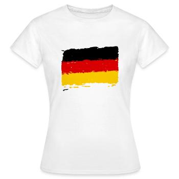 Germany flag - German flag - Women's T-Shirt - white - Front - AI Model Female 172 dark (172cm)