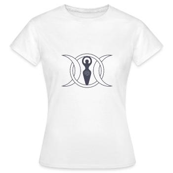 Wicca Pagan Triple Moon Göttin - Frauen T-Shirt - Weiß - Vorne - AI Model Female 172 dark (172cm)