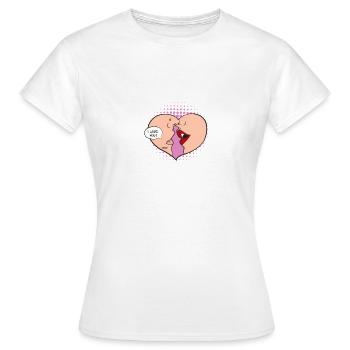 Ich liebe dich - Frauen T-Shirt - Weiß - Vorne - AI Model Female 172 dark (172cm)